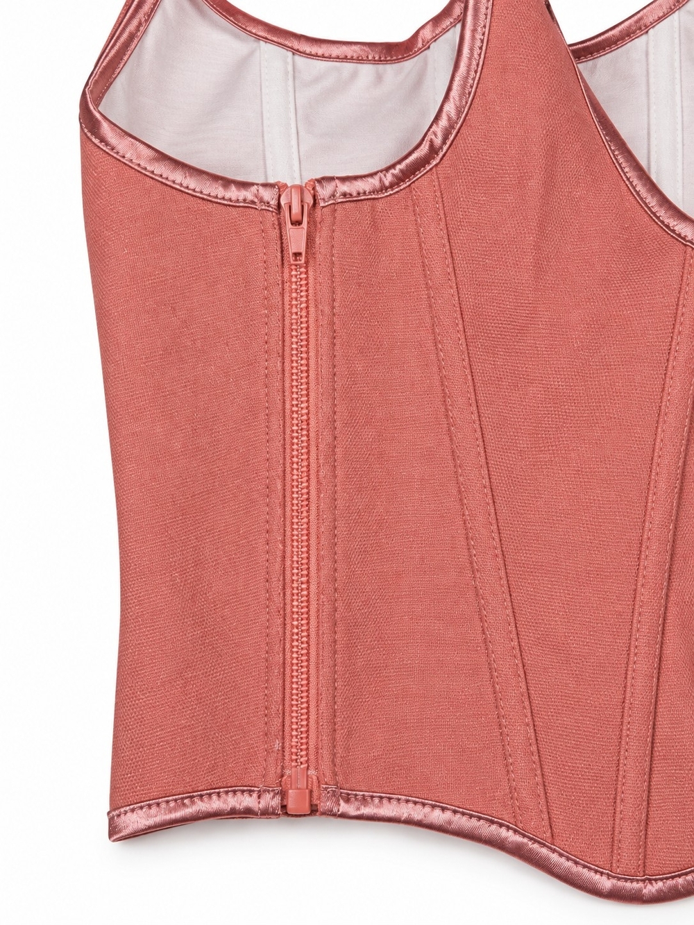 Scarlet Darkness Pink Renaissance Corset Top US 8 Boned Lace-Up Cosplay - Picture 6 of 8